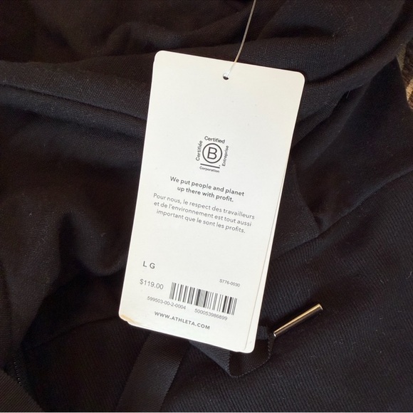 Athleta Black Zip Up Balance Sweatshirt Size L NWT - Picture 8 of 8